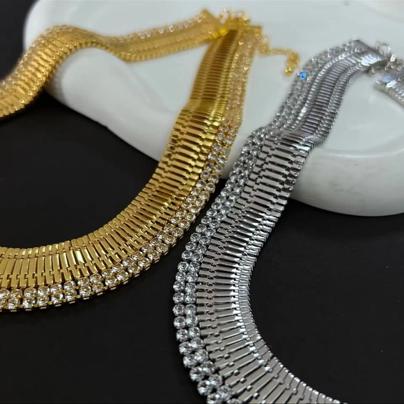 ♦️SALE♦️Luxury Chunky Cubic Zirconia Choker Necklace - Picture 16 of 16